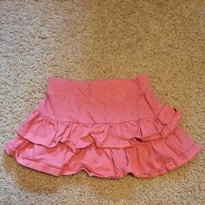 Pink Bubble Mini Skirt with Ruffled Tiers